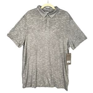 90 Degrees by Reflex Polo Shirt Mens XL Gray Golf Stretch Casual Classic Comfort